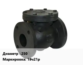 Клапан чугунный 250 19ч21р Ру16 обратный